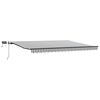 vidaXL Manual Retractable Awning with LEDs Anthracite&White 400x300 cm