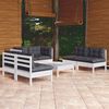 vidaXL 7 Piece Garden Lounge Set with Cushions Solid Pinewood