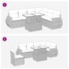 vidaXL 7 Piece Garden Sofa Set with Cushions Black Poly Rattan
