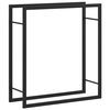 vidaXL Firewood Rack Matt Black 80x28x86 cm Steel
