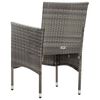 vidaXL 4 Piece Garden Lounge Set With Cushions Poly Rattan Grey