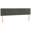 vidaXL Headboards Dark Grey 160x5x78/88 cm Velvet
