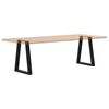 vidaXL Dining Table Legs V-Shape 2 pcs Black 50x(72-73.3) cm Steel
