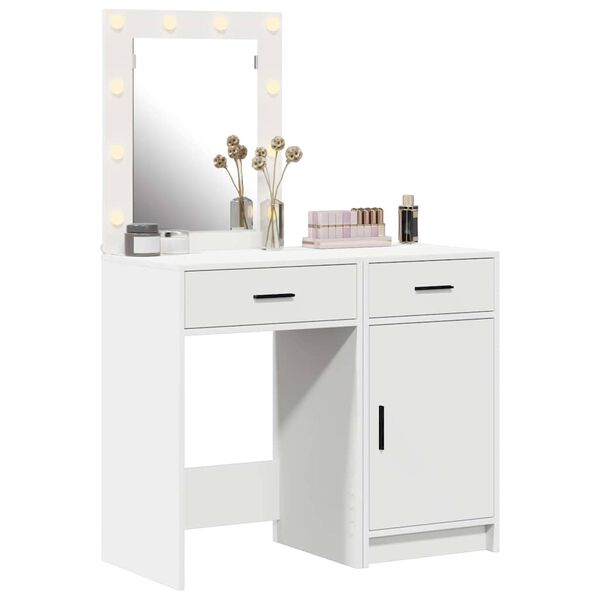 vidaXL Dressing Table 2 pcs White 50 x 41 x 135 cm Engineered wood