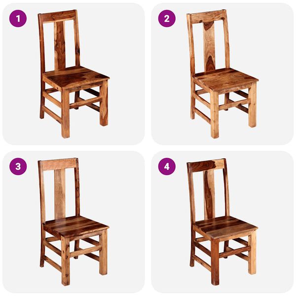 vidaXL Dining Chairs 4 pcs Solid Wood