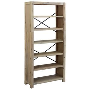 vidaXL 6-Tier Bookcase 80x30x170 cm Solid Wood Acacia