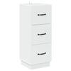 vidaXL Drawer Cabinet White 33 x 34.5 x 87 cm Engineered Wood
