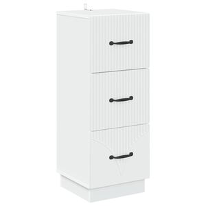 vidaXL Drawer Cabinet White 33 x 34.5 x 87 cm Engineered Wood