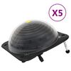 vidaXL Pool Solar Heater | Set of 5 | Black | HDPE, Aluminium | Standard