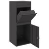 vidaXL Parcel Drop Box with Storage Black 41 x 38 x 103 cm Steel