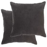 vidaXL Cushions Cotton Velvet 2 pcs 45x45 cm Anthracite