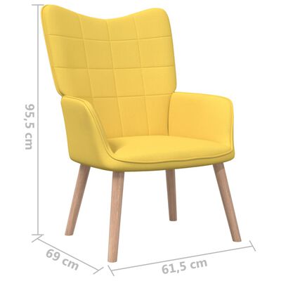 vidaXL Relaxing Chair Mustard Yellow Fabric
