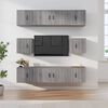 vidaXL 8 Piece TV Cabinet Set Grey Sonoma Engineered Wood