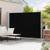 vidaXL Patio Retractable Side Awning 200x300 cm Black