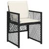 vidaXL 13 Piece Garden Dining Set with Cushions Black Poly Rattan