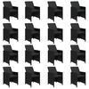 vidaXL 17 Piece Garden Dining Set with Cushions Black Poly Rattan