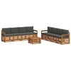vidaXL Outdoor Sofa Set 9 pcs Natural and Anthracite