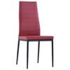 vidaXL Seven Piece Dining Set Wine Red