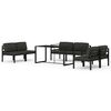 vidaXL 7 Piece Garden Lounge Set with Cushions Aluminium Anthracite