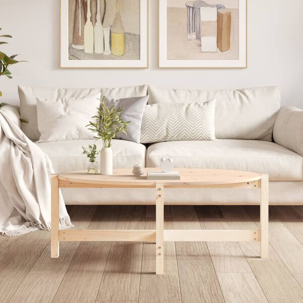vidaXL Coffee Table 118x63x45 cm Solid Wood Pine