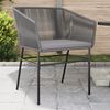 vidaXL Garden Chairs 2 pcs with Cushions Grey Poly Rattan