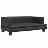 vidaXL Dog Bed Black 80x45x30 cm Faux Leather