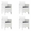 vidaXL Garden Chair 4 pcs White 53 x 49 x 85 cm Polypropylene