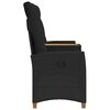 vidaXL Reclining Bench with Table Black 126 x 65 x 112 cm Poly Rattan