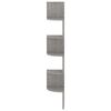 vidaXL Wall Corner Shelf Concrete Grey 19x19x123 cm Engineered Wood