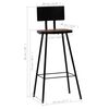 vidaXL Bar Chairs 4 pcs Solid Reclaimed Wood
