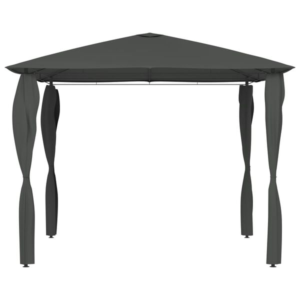 vidaXL Gazebo with Post Covers 3x3x2.6 m Anthracite 160 g/m²
