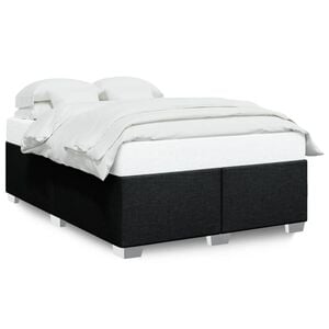vidaXL Bed Frame without Mattress Black Double Fabric