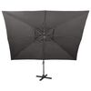 vidaXL Cantilever Garden Parasol with Double Top Anthracite 400x300 cm