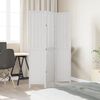 vidaXL Room Divider 3 Panels White Solid Wood Paulownia