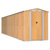 vidaXL Garden Shed Light Brown 192x772x223 cm Galvanised Steel