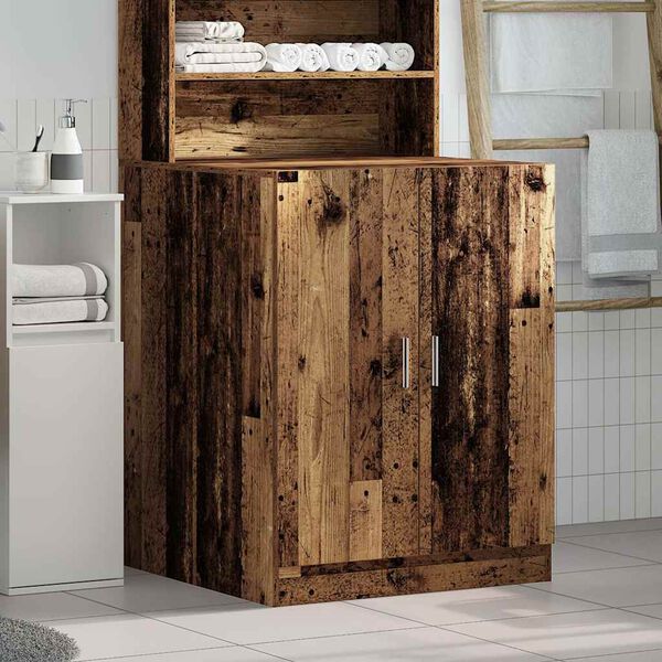 vidaXL Washing Machine Cabinet Old Wood 70.5x71.5x91.5 cm