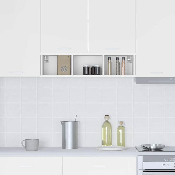 vidaXL Hanging Cabinet Riga White 20 x 29.5 x 80 cm Engineered Wood