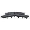 vidaXL 7 Piece Garden Lounge Set with Cushions Black Pinewood