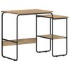 vidaXL Desk with Storage Artisan Oak 100 x 50 x 75 cm