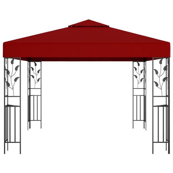 vidaXL Gazebo 3x3 m Wine Red