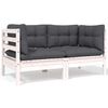 vidaXL 8 Piece Garden Lounge Set with Anthracite Cushions Pinewood