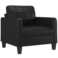 vidaXL Sofa Chair Black 60 cm Faux Leather