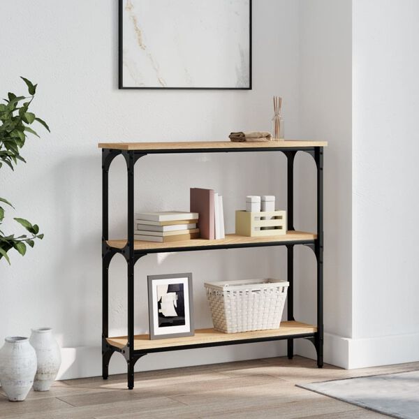 vidaXL Console Table Sonoma Oak 75x22.5x75 cm Engineered Wood