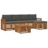 vidaXL Outdoor Sofa Set with Cushion 6 pcs Natural and Anthracite