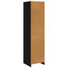 vidaXL Wardrobe with Drawers Black 50x50x200 cm Engineered Wood