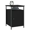 vidaXL Bedside Cabinet Black 40x42x60 cm Engineered Wood