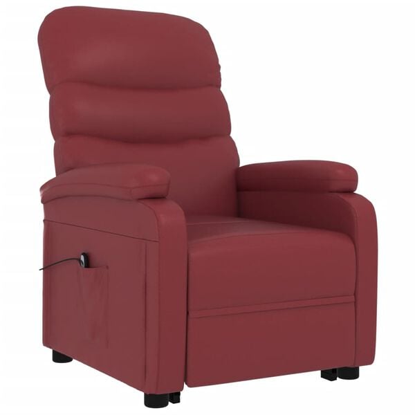 vidaXL Stand up Chair Wine Red Faux Leather