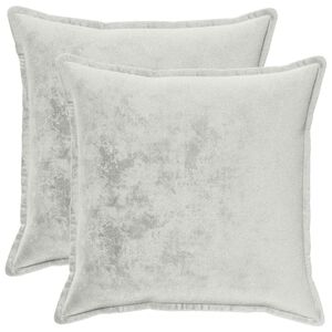 vidaXL Throw Pillow 2 pcs HOUTEN Light Grey 55 x 55 cm Flannel
