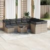 vidaXL 11 Piece Garden Sofa Set with Cushions Grey Poly Rattan