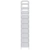 vidaXL Shoe Rack with 10 Shelves Metal and Non-woven Fabric Silver
